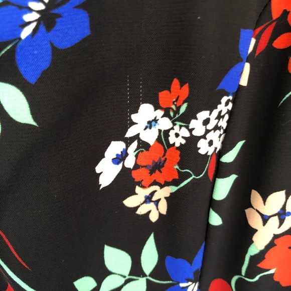 City Chic Black Floral Fit and Glare Dress XS - Picture 6 of 6